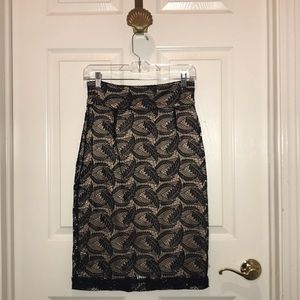 🎞 Antonio Melani Black & Gold Pencil Skirt 📺